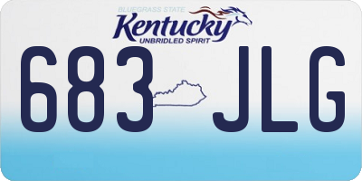 KY license plate 683JLG