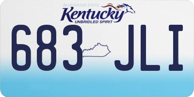KY license plate 683JLI