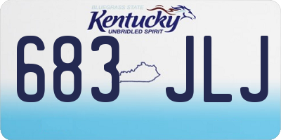 KY license plate 683JLJ