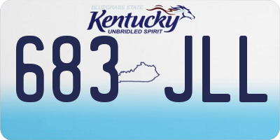 KY license plate 683JLL