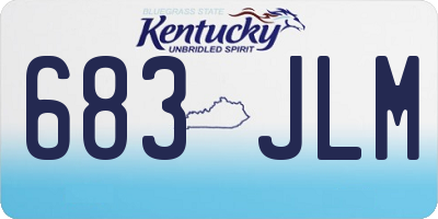 KY license plate 683JLM