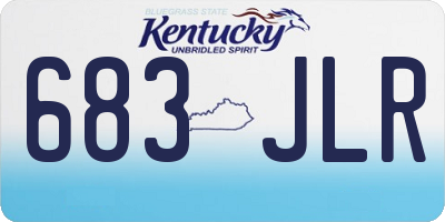 KY license plate 683JLR