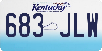 KY license plate 683JLW