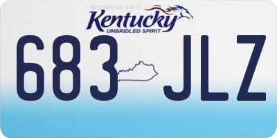 KY license plate 683JLZ