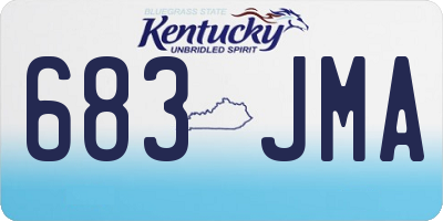 KY license plate 683JMA