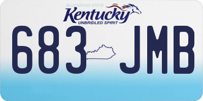 KY license plate 683JMB