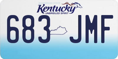 KY license plate 683JMF