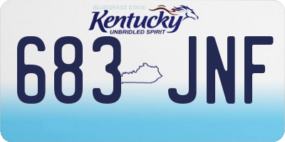 KY license plate 683JNF