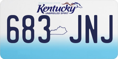 KY license plate 683JNJ