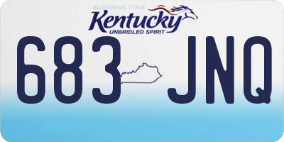 KY license plate 683JNQ