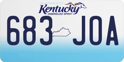 KY license plate 683JOA