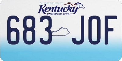 KY license plate 683JOF