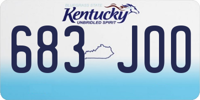 KY license plate 683JOO