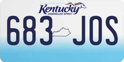 KY license plate 683JOS