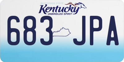 KY license plate 683JPA