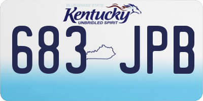 KY license plate 683JPB