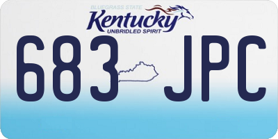 KY license plate 683JPC