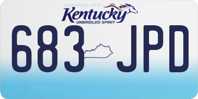 KY license plate 683JPD