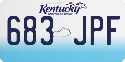 KY license plate 683JPF