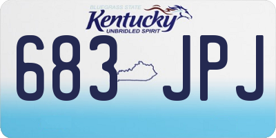 KY license plate 683JPJ