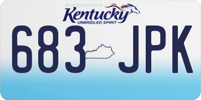 KY license plate 683JPK