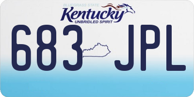 KY license plate 683JPL