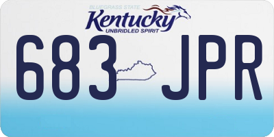 KY license plate 683JPR