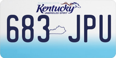 KY license plate 683JPU