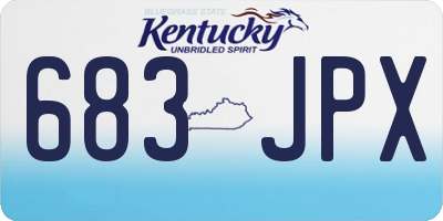 KY license plate 683JPX