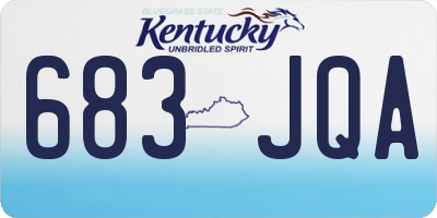 KY license plate 683JQA