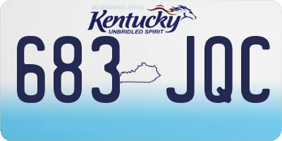 KY license plate 683JQC