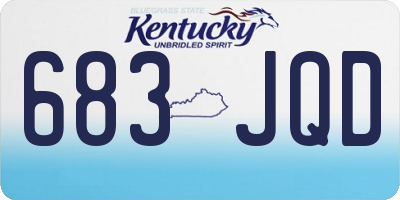KY license plate 683JQD