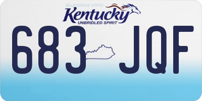 KY license plate 683JQF