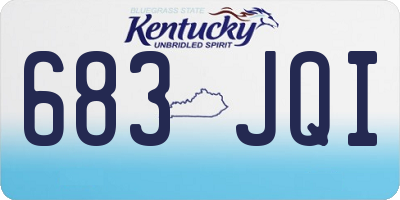 KY license plate 683JQI