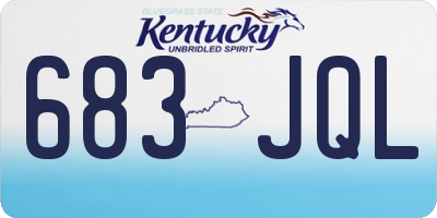 KY license plate 683JQL