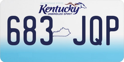 KY license plate 683JQP