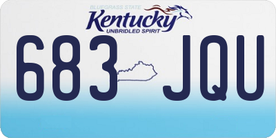 KY license plate 683JQU
