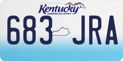KY license plate 683JRA