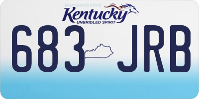 KY license plate 683JRB