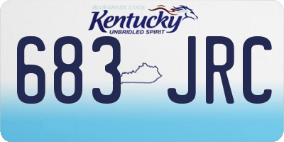 KY license plate 683JRC