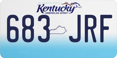 KY license plate 683JRF