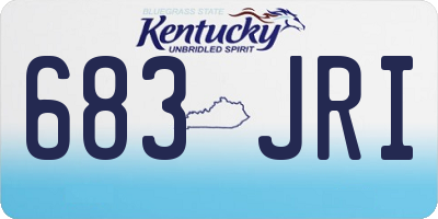 KY license plate 683JRI