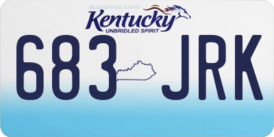 KY license plate 683JRK