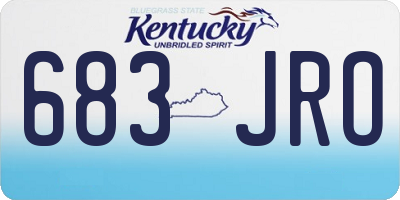KY license plate 683JRO
