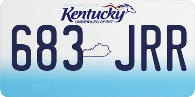 KY license plate 683JRR