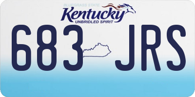 KY license plate 683JRS