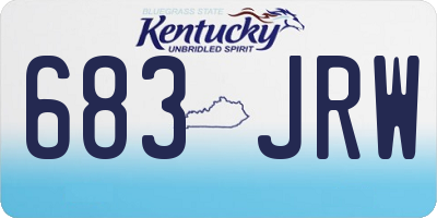 KY license plate 683JRW