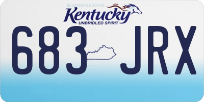 KY license plate 683JRX