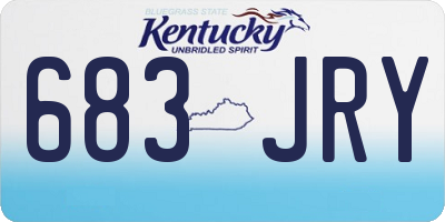 KY license plate 683JRY
