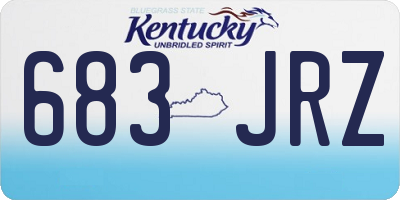 KY license plate 683JRZ